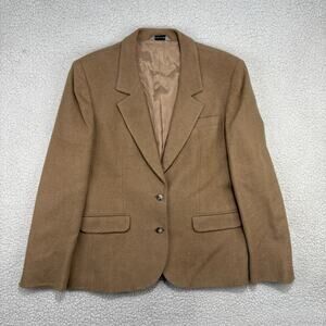 Vintage Women’s 100% Camel Hair Blazer Size 12 Made in USA 2 Button Bullocks